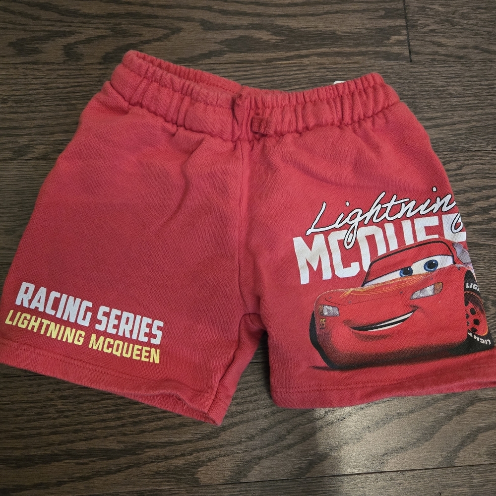 Zara Red Kids Cars Graphic Shorts